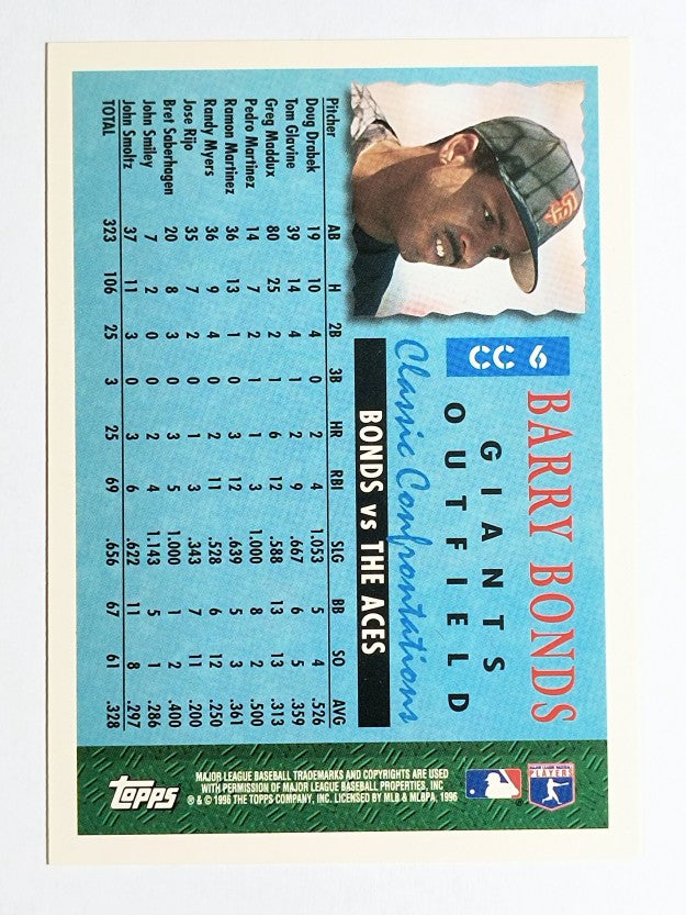 1996 Topps Classic Confrontations #CC6 Barry Bonds