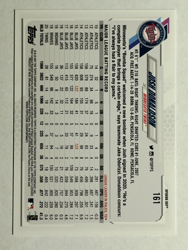 2021 Topps Opening Day #161 Josh Donaldson