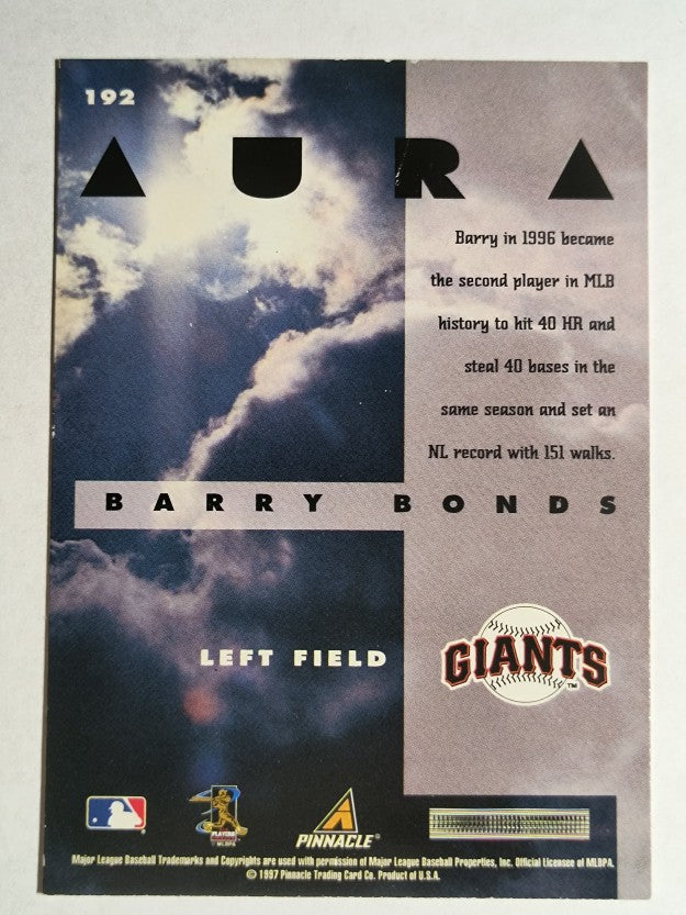 1997 New Pinnacle #192 Barry Bonds AURA