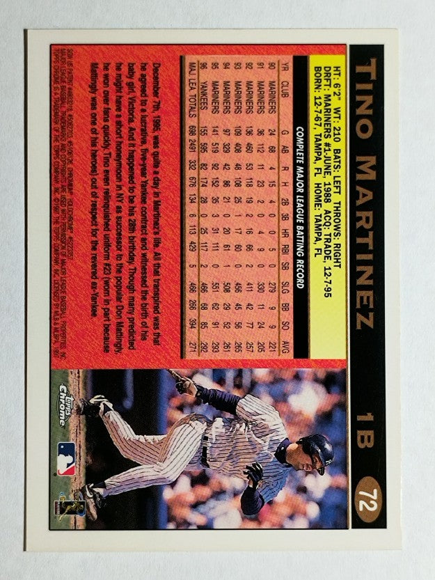 1997 Topps Chrome #72 Tino Martinez