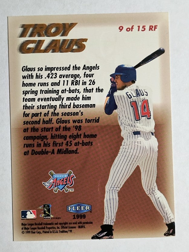 1999 Fleer Tradition Rookie Flashback #9 Troy Glaus