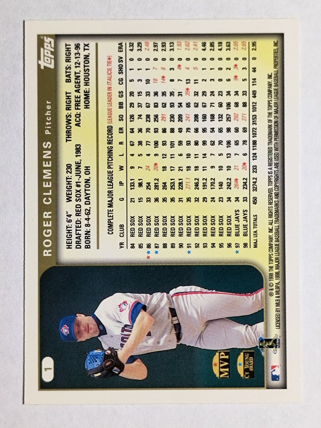 1999 Topps #1 Roger Clemens