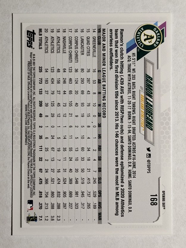 2021 Topps Opening Day #168 Ramon Laureano