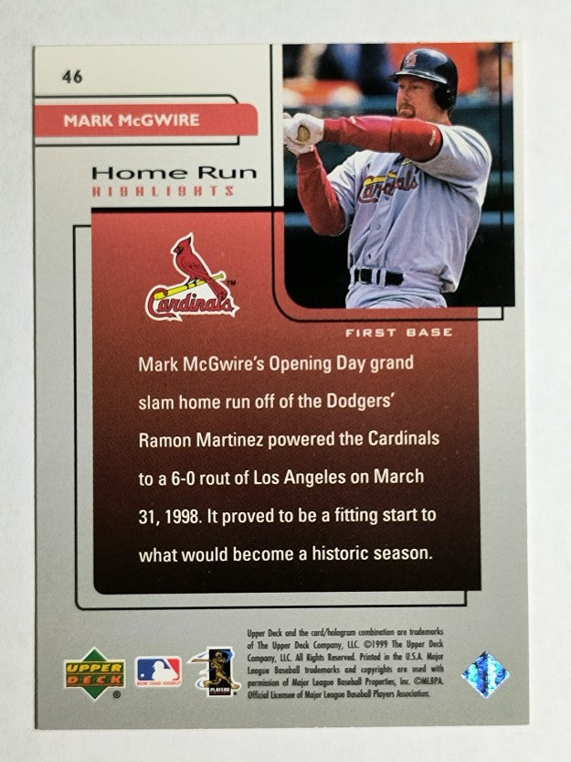 1999 Upper Deck Challengers for 70 #46 Mark McGwire HRH