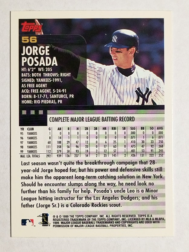 2000 Topps Limited #56 Jorge Posada