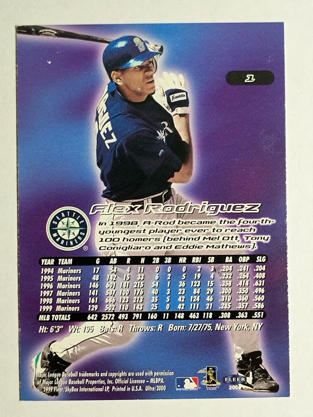 2000 Ultra #1 Alex Rodriguez