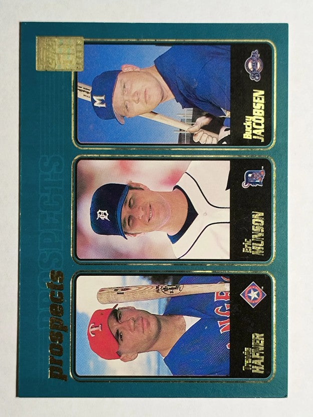 2001 Topps #371 Travis Hafner/Eric Munson/Bucky Jacobsen RC