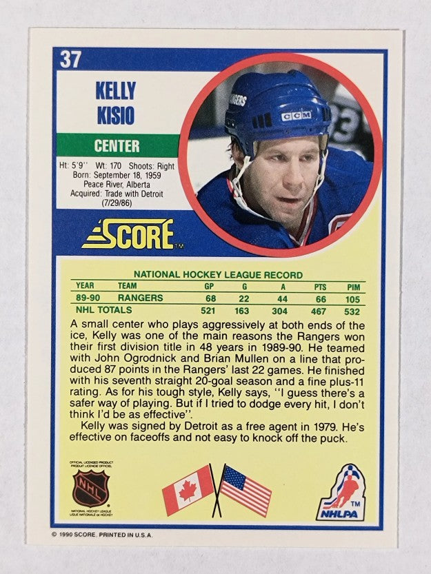 1990-91 Score #37 Kelly Kisio