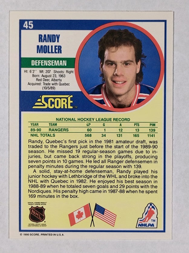 1990-91 Score #45 Randy Moller