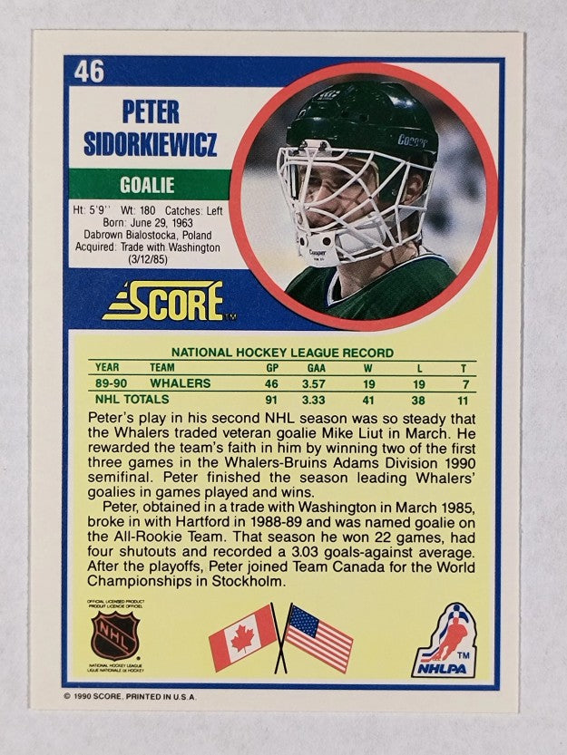 1990-91 Score #46 Peter Sidorkiewicz