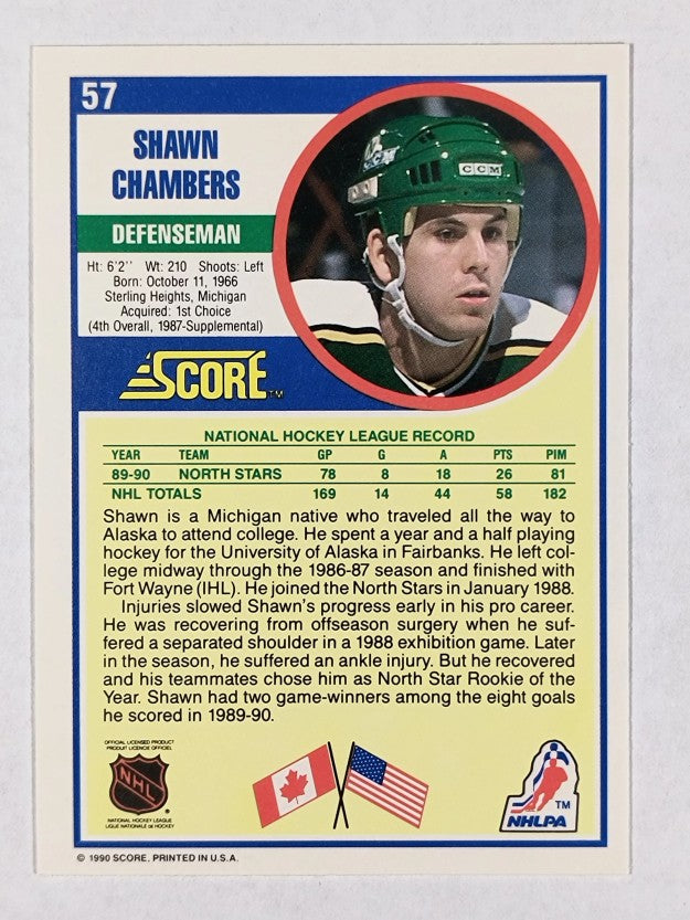 1990-91 Score #57 Shawn Chambers