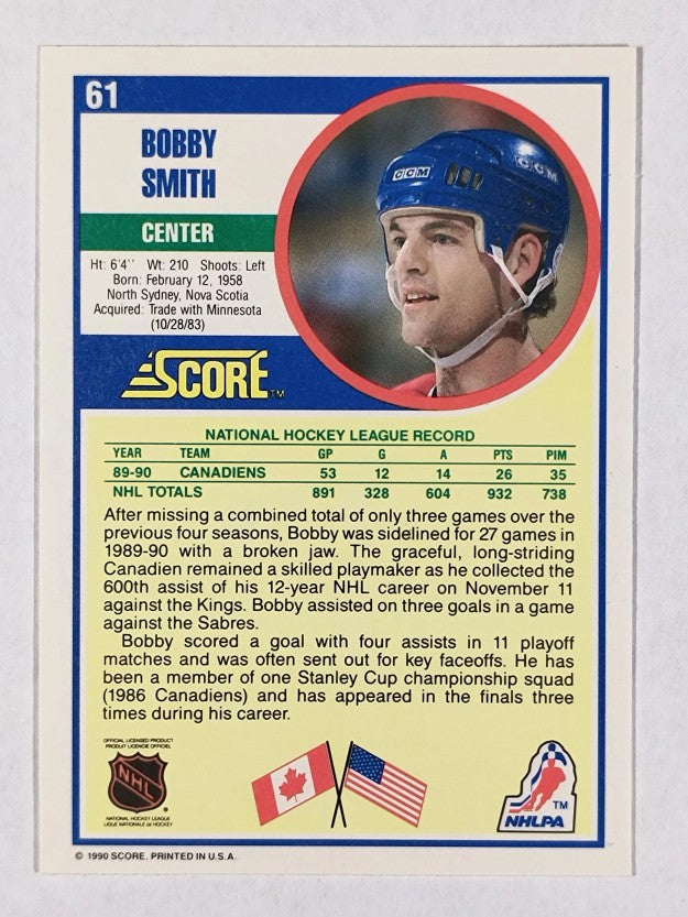 1990-91 Score #61 Bobby Smith