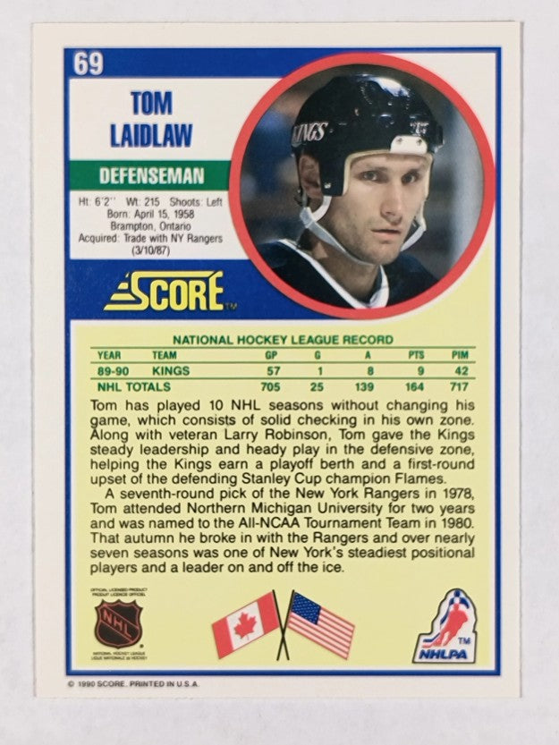1990-91 Score #69 Tom Laidlaw