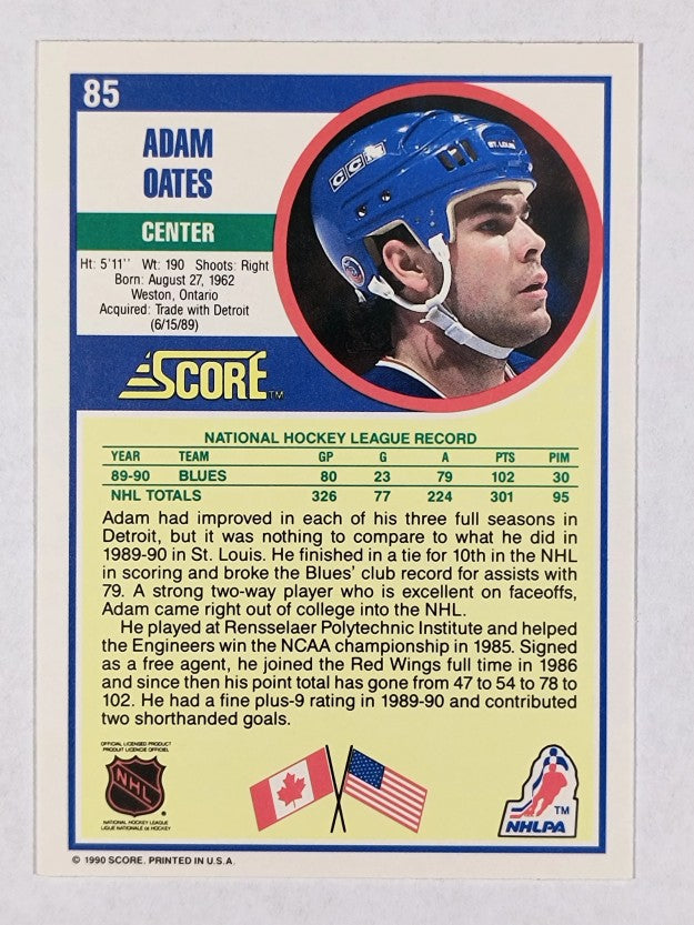 1990-91 Score #85 Adam Oates