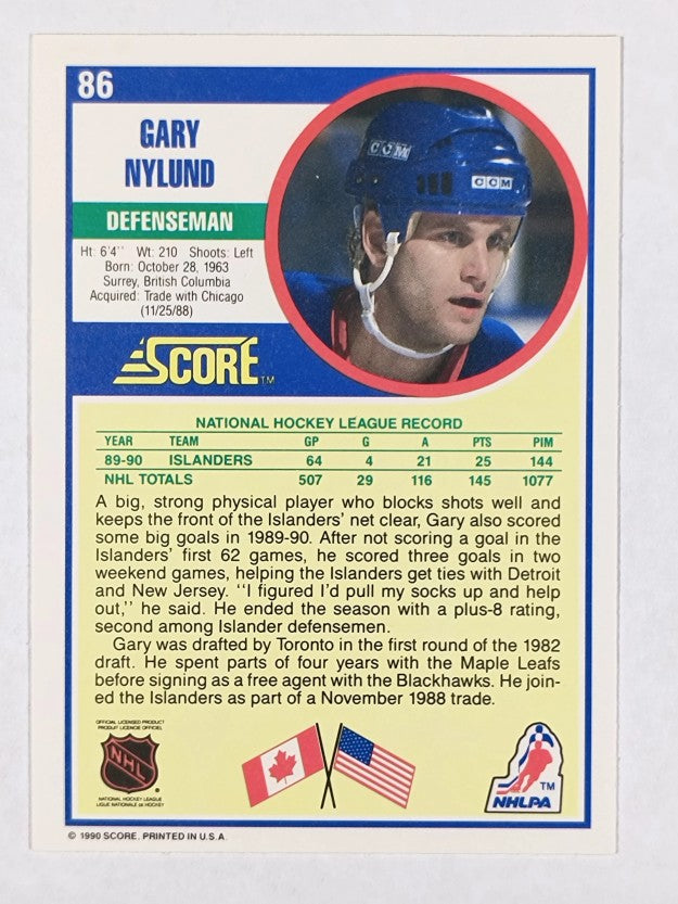 1990-91 Score #86 Gary Nylund