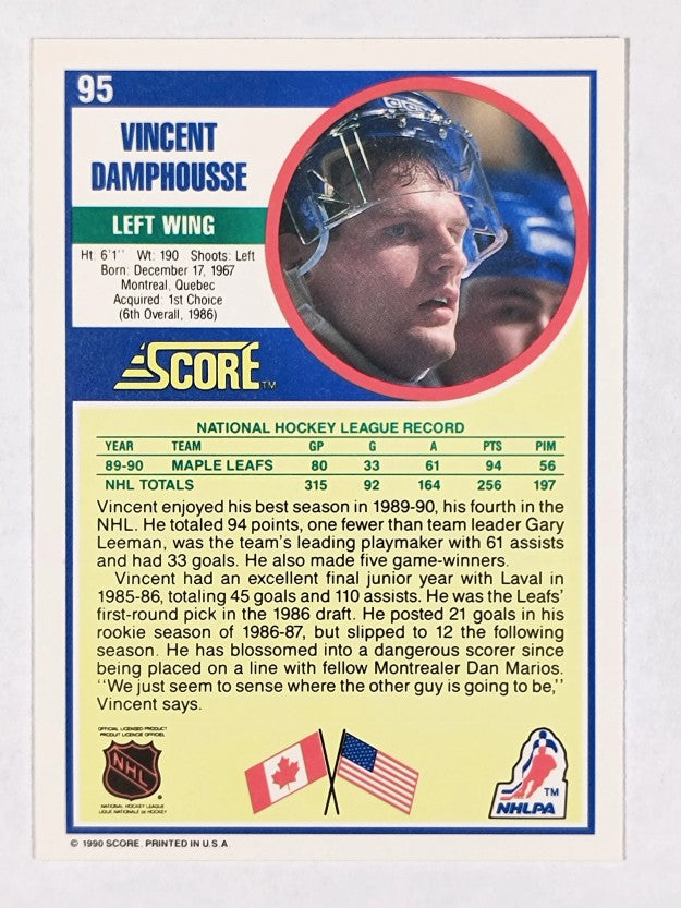 1990-91 Score #95 Vincent Damphousse