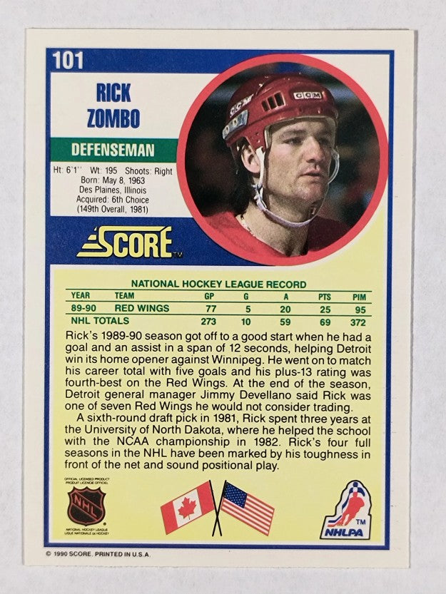 1990-91 Score #101 Rick Zombo RC