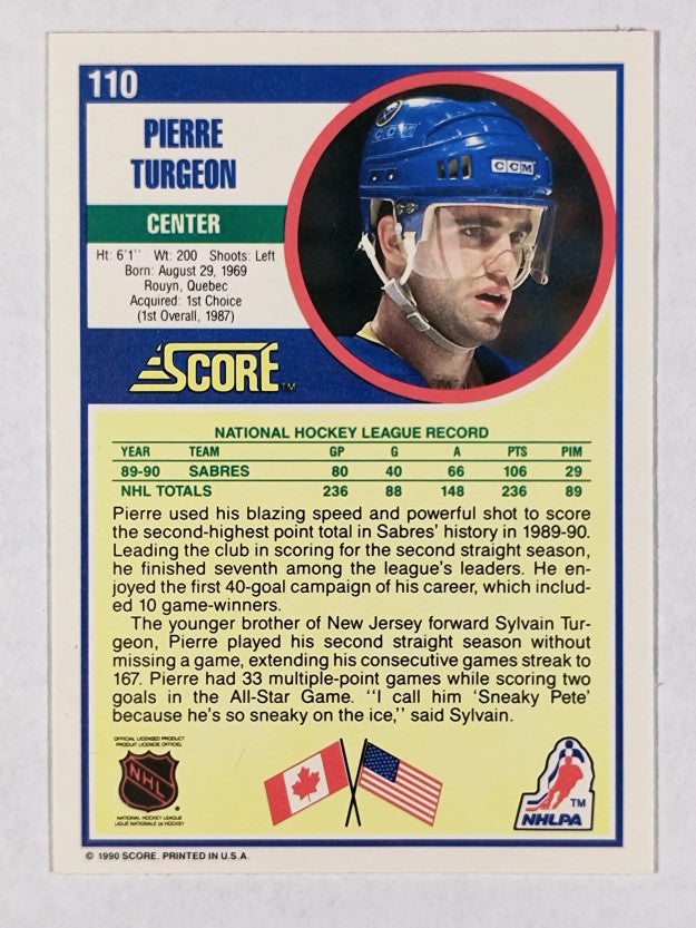 1990-91 Score #110 Pierre Turgeon