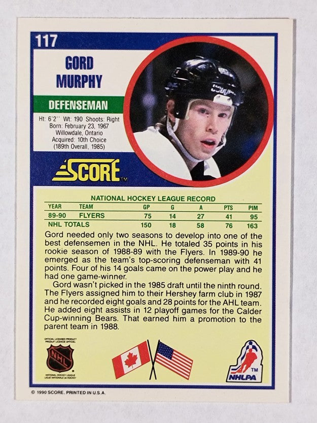 1990-91 Score #117 Gord Murphy RC