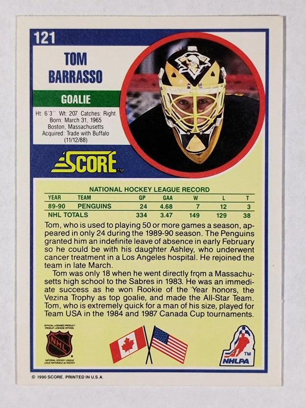 1990-91 Score #121 Tom Barrasso