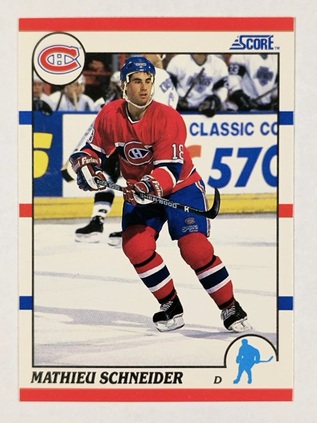1990-91 Score #127 Mathieu Schneider RC