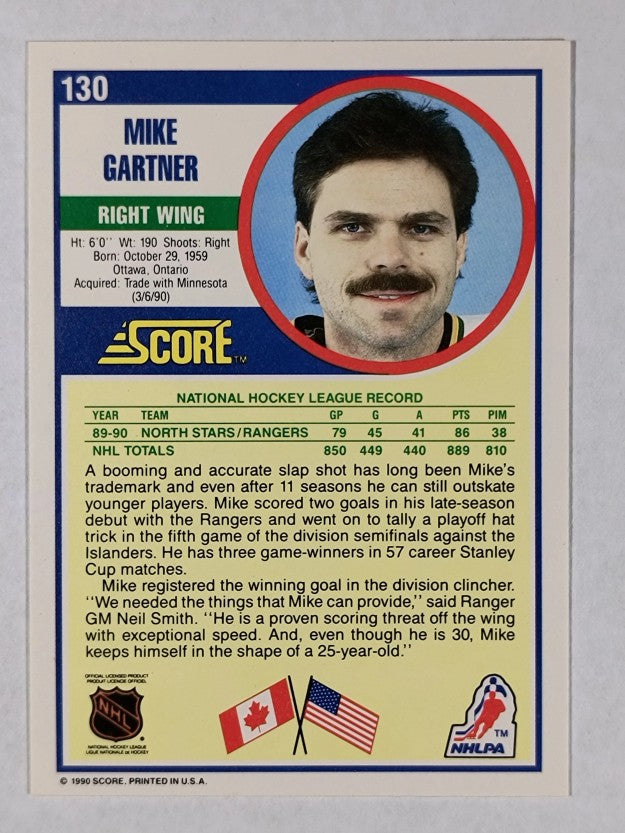1990-91 Score #130 Mike Gartner