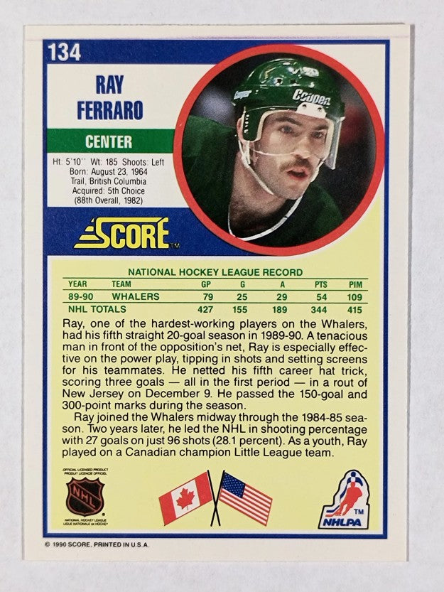 1990-91 Score #134 Ray Ferraro