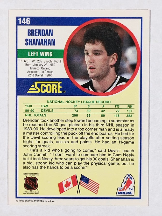 1990-91 Score #146 Brendan Shanahan