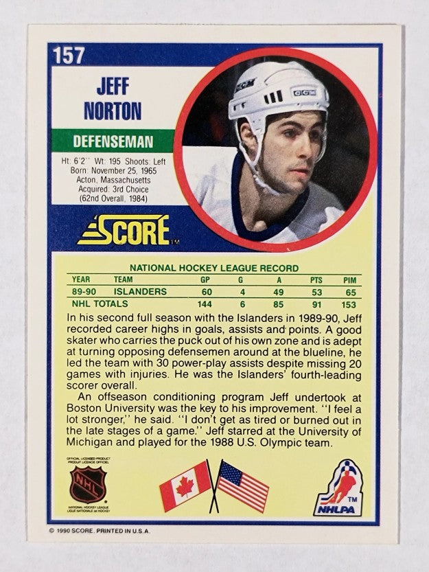 1990-91 Score #157 Jeff Norton
