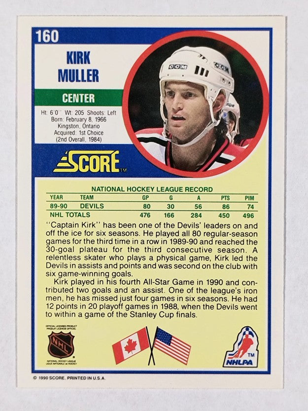 1990-91 Score #160 Kirk Muller