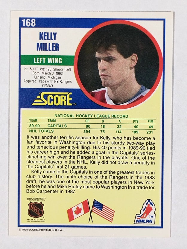 1990-91 Score #168 Kelly Miller
