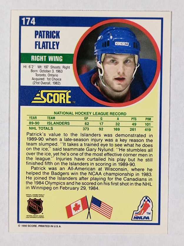 1990-91 Score #174 Pat Flatley
