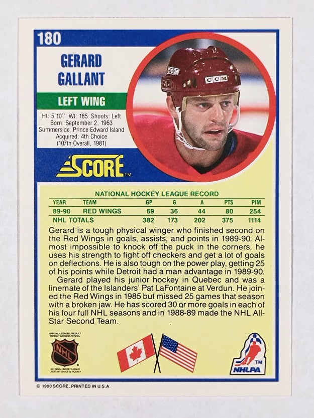 1990-91 Score #180 Gerard Gallant