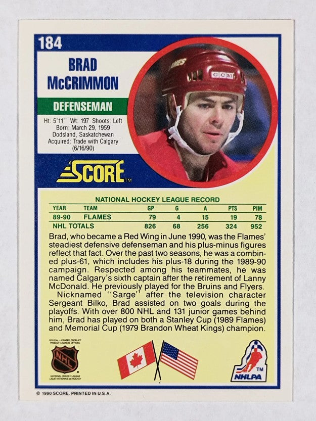 1990-91 Score #184 Brad McCrimmon