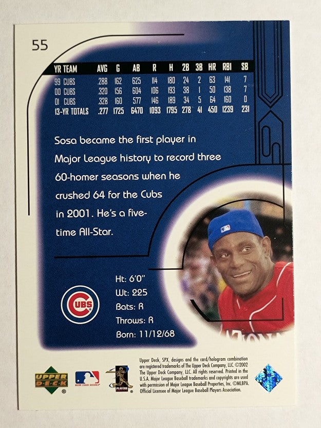 2002 SPx #55 Sammy Sosa