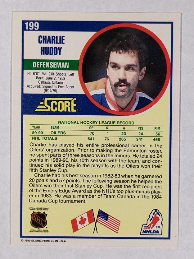 1990-91 Score #199 Charlie Huddy