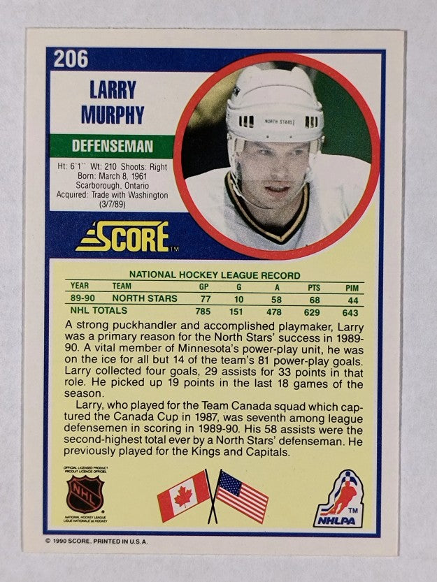 1990-91 Score #206 Larry Murphy