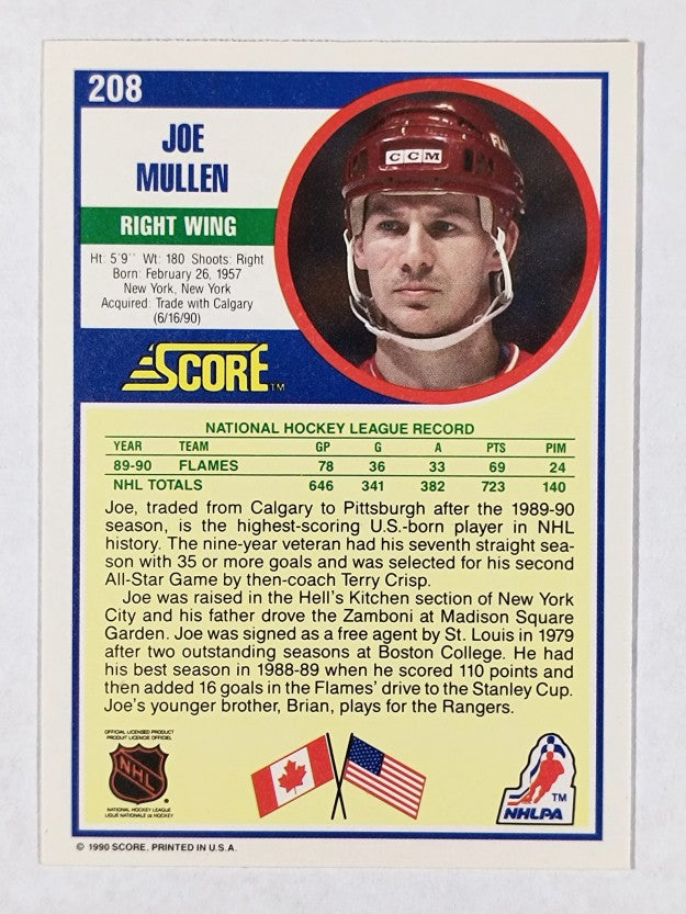 1990-91 Score #208 Joe Mullen