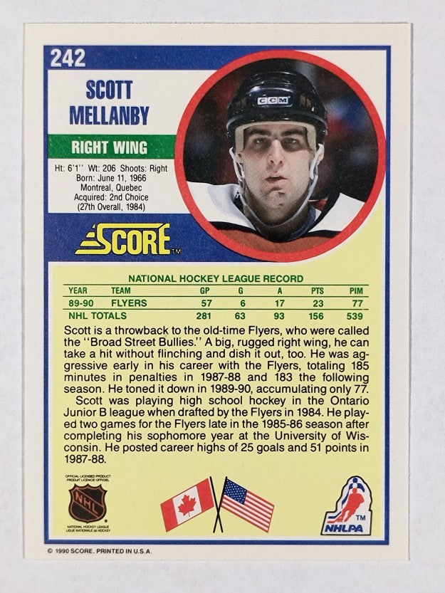 1990-91 Score #242 Scott Mellanby