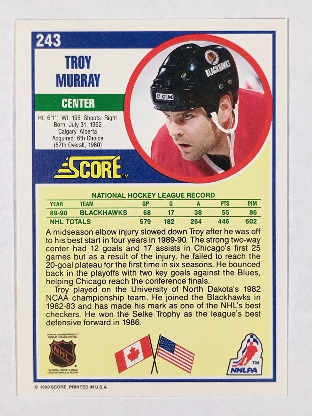 1990-91 Score #243 Troy Murray