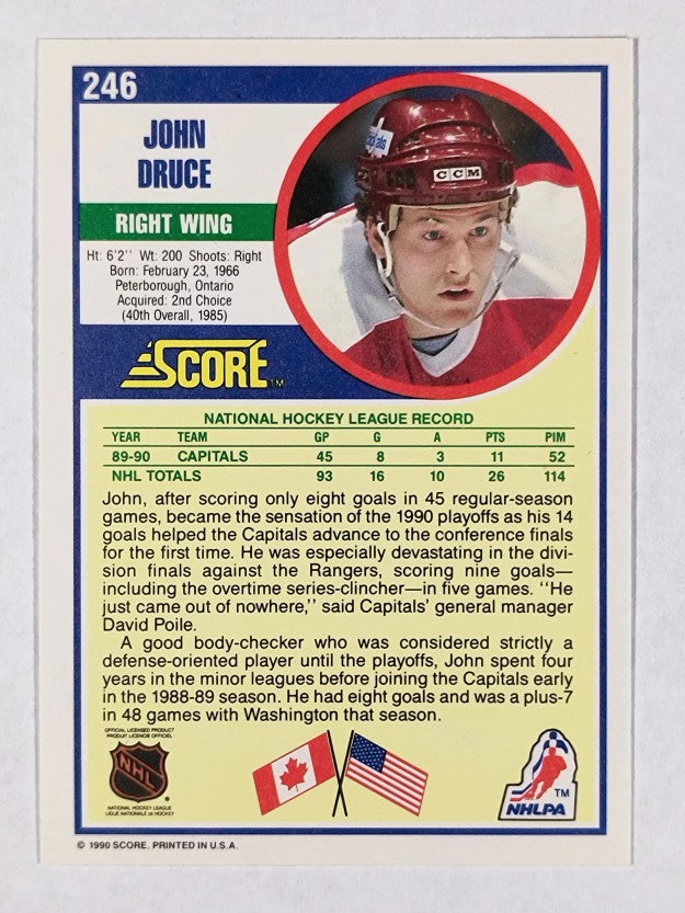 1990-91 Score #246 John Druce RC