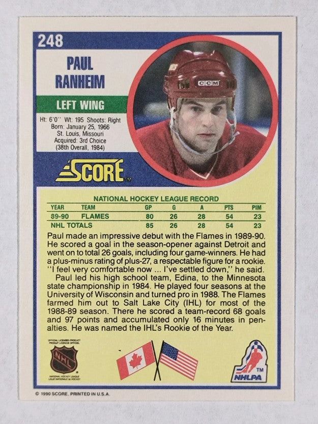 1990-91 Score #248 Paul Ranheim RC