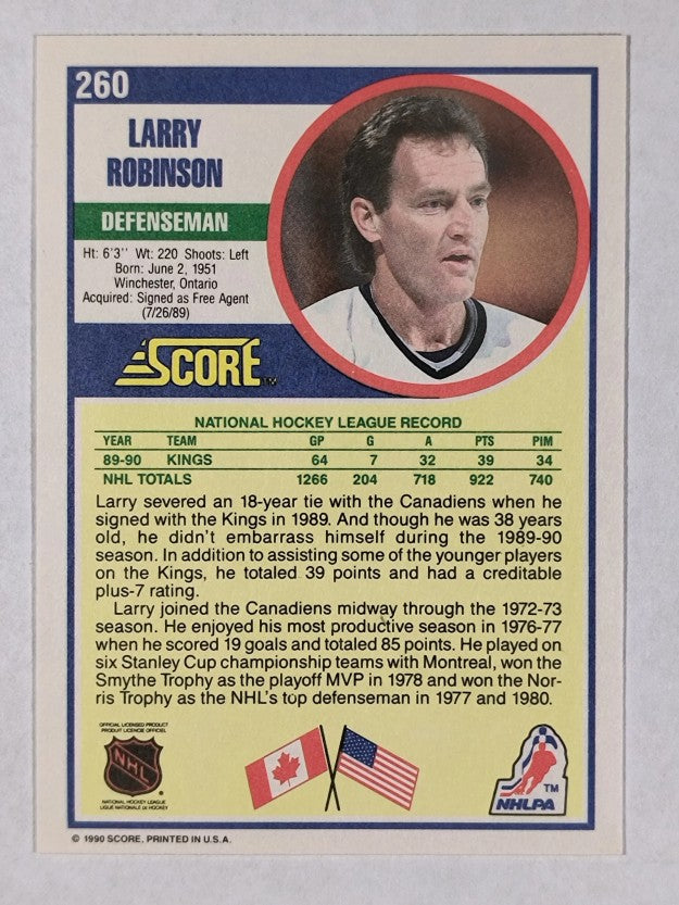 1990-91 Score #260 Larry Robinson