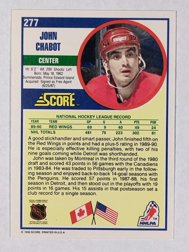 1990-91 Score #277 John Chabot
