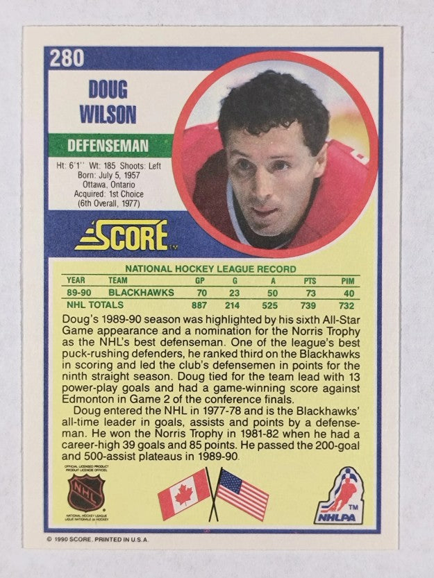 1990-91 Score #280 Doug Wilson