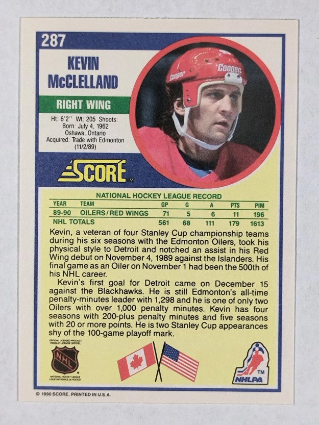1990-91 Score #287 Kevin McClelland