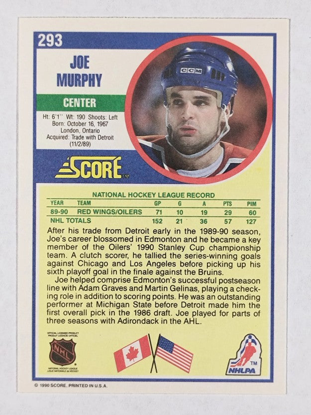 1990-91 Score #293 Joe Murphy RC