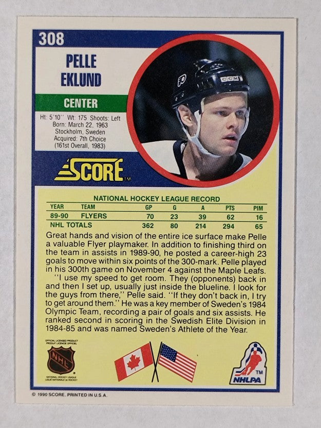 1990-91 Score #308 Pelle Eklund