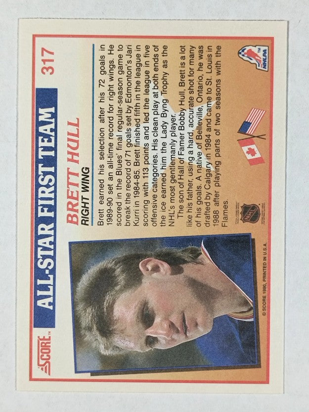 1990-91 Score #317 Brett Hull AS1