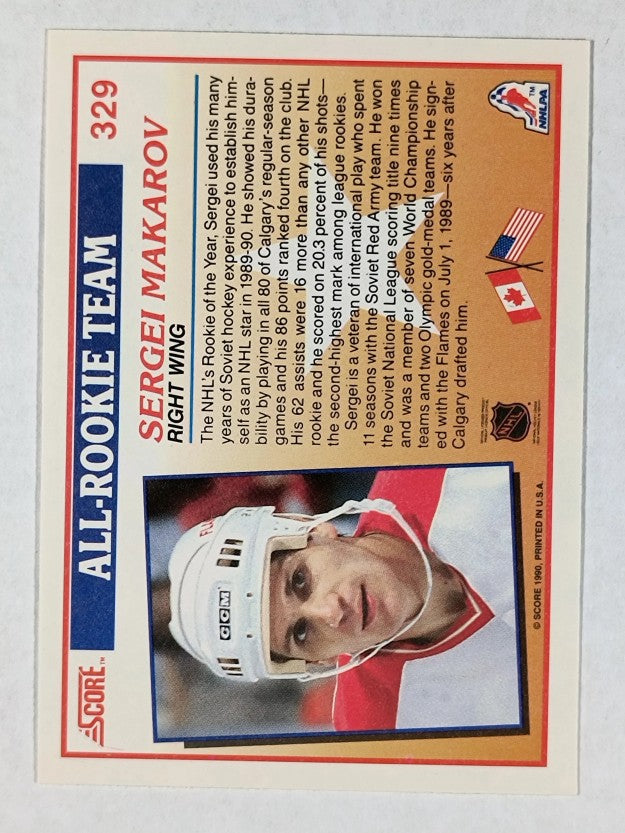 1990-91 Score #329 Sergei Makarov ART